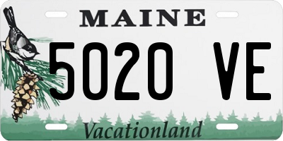 ME license plate 5020VE