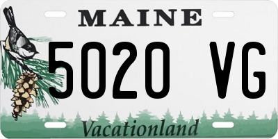 ME license plate 5020VG