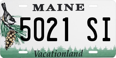 ME license plate 5021SI