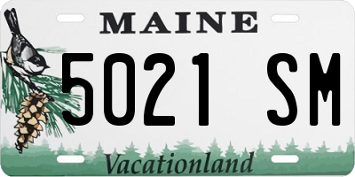 ME license plate 5021SM