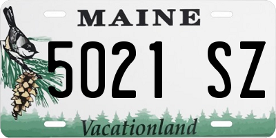 ME license plate 5021SZ