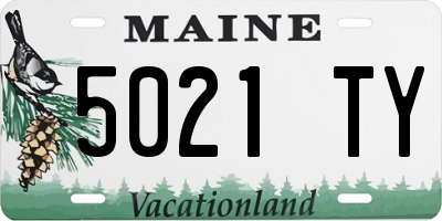 ME license plate 5021TY