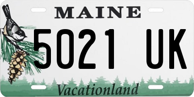 ME license plate 5021UK