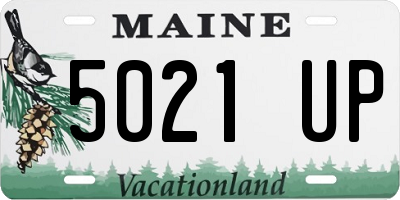 ME license plate 5021UP