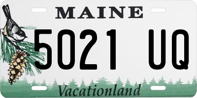 ME license plate 5021UQ