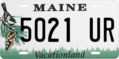 ME license plate 5021UR