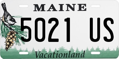 ME license plate 5021US