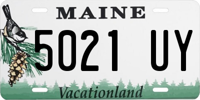 ME license plate 5021UY