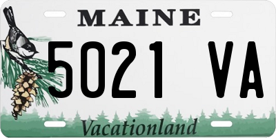 ME license plate 5021VA