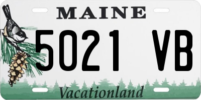 ME license plate 5021VB