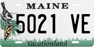 ME license plate 5021VE