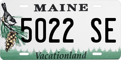 ME license plate 5022SE