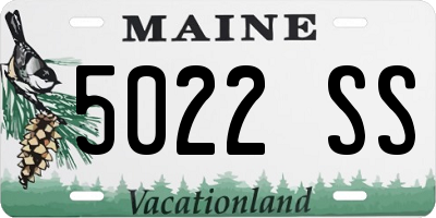 ME license plate 5022SS