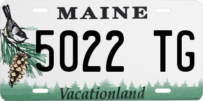 ME license plate 5022TG