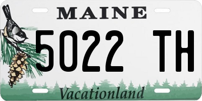 ME license plate 5022TH