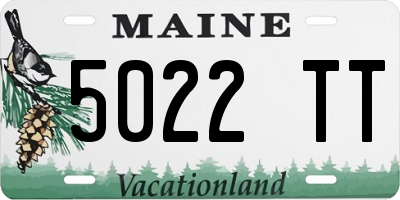 ME license plate 5022TT