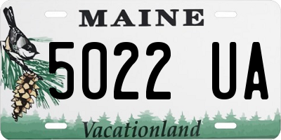 ME license plate 5022UA