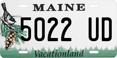 ME license plate 5022UD