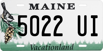 ME license plate 5022UI