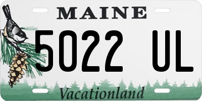 ME license plate 5022UL