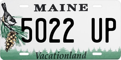 ME license plate 5022UP