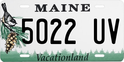 ME license plate 5022UV