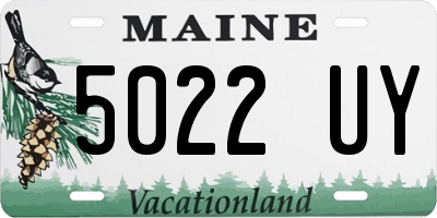 ME license plate 5022UY