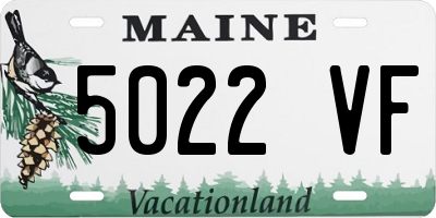 ME license plate 5022VF