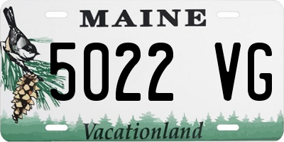 ME license plate 5022VG