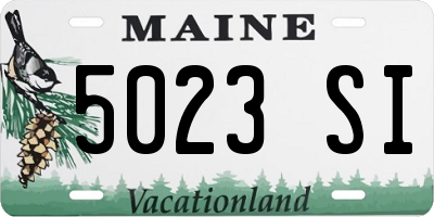 ME license plate 5023SI