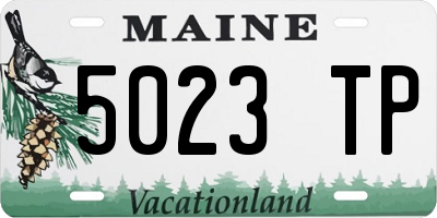 ME license plate 5023TP