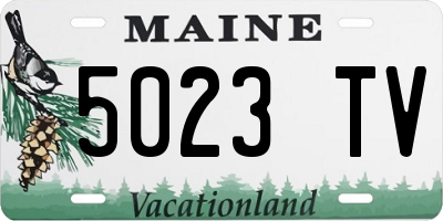 ME license plate 5023TV