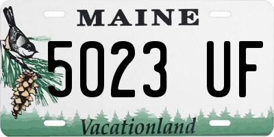 ME license plate 5023UF