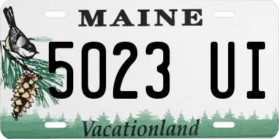 ME license plate 5023UI