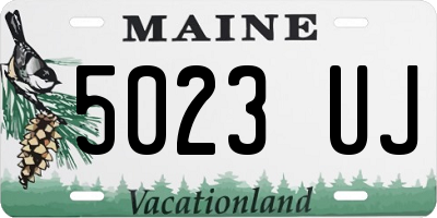 ME license plate 5023UJ