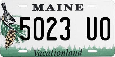 ME license plate 5023UO