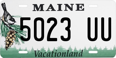 ME license plate 5023UU