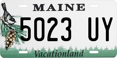 ME license plate 5023UY