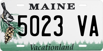 ME license plate 5023VA