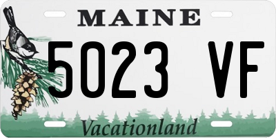 ME license plate 5023VF