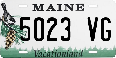 ME license plate 5023VG