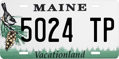 ME license plate 5024TP