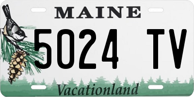 ME license plate 5024TV