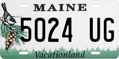ME license plate 5024UG