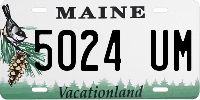 ME license plate 5024UM