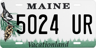 ME license plate 5024UR