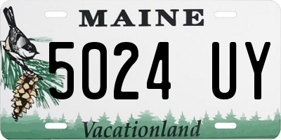 ME license plate 5024UY