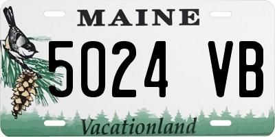 ME license plate 5024VB