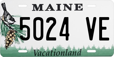 ME license plate 5024VE