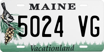 ME license plate 5024VG